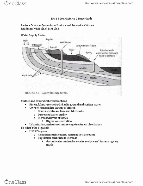 ENST 320a Lecture 1: ENST 320a Midterm 2 Study Guide thumbnail