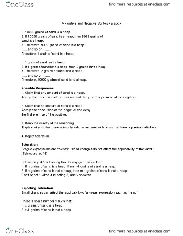 PHI 210 Lecture 7: A Positive and Negative Sorites Paradox thumbnail
