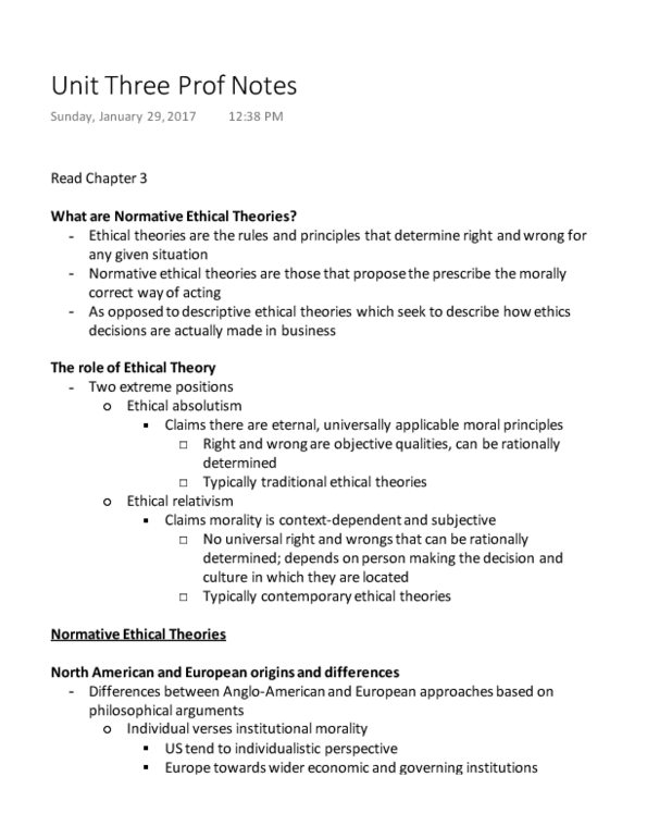 PHIL 2600 Lecture 3: Unit Three Prof Notes thumbnail