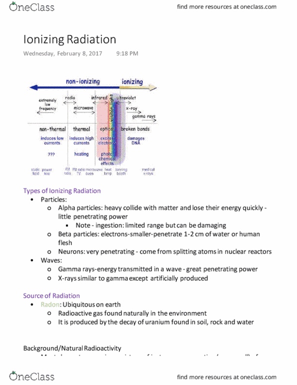 ENSC 201 Lecture Notes - Lecture 7: Radon, Iodine-131, Nuclear Fission thumbnail