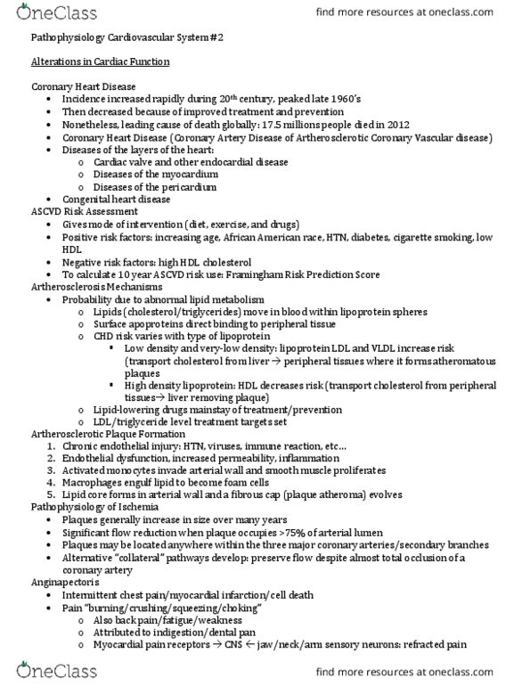 PHS 1200 Lecture Notes - Lecture 1: Mitral Valve Prolapse, Mitral Valve Stenosis, Congenital Heart Defect thumbnail