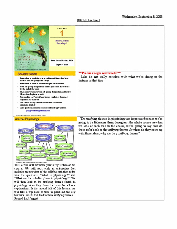 BIO271H1 Lecture Notes - Pearson Education, August Krogh, Evolutionary Physiology thumbnail