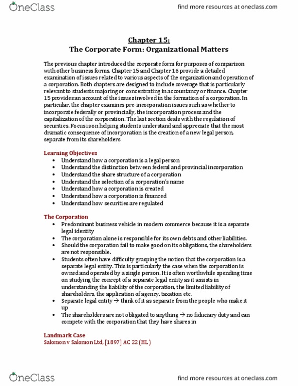 Management and Organizational Studies 2275A/B Lecture 6: Chapter 15 thumbnail