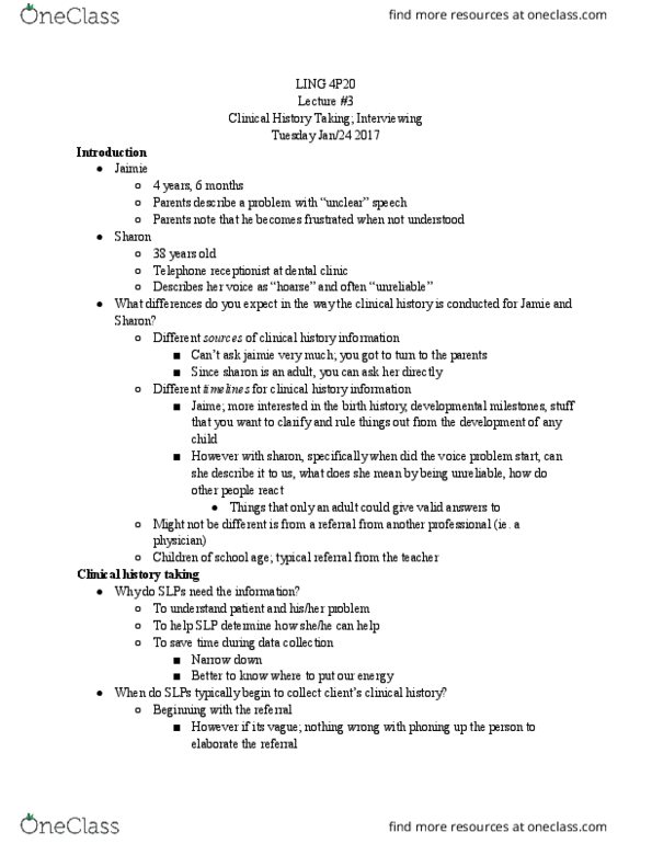 LING 4P20 Lecture Notes - Lecture 3: Active Listening, Problem Solving thumbnail