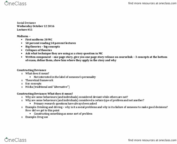 SOC 2070 Lecture Notes - Lecture 11: Corporate Crime, Caffeine, Mothers Against Drunk Driving thumbnail