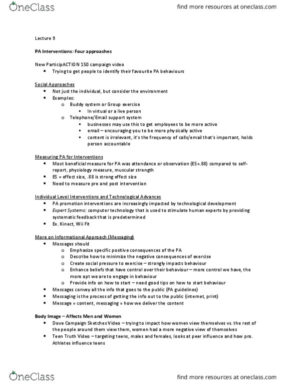 KINE 3020 Lecture Notes - Lecture 9: Wii Fit, Buddy System, Kinect thumbnail