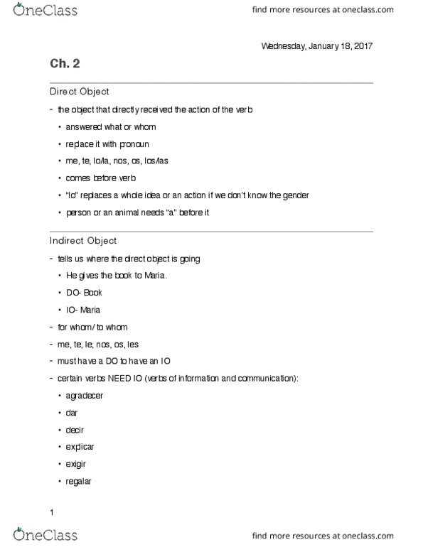 SPAN 2001 Lecture Notes - Lecture 2: Gerund thumbnail