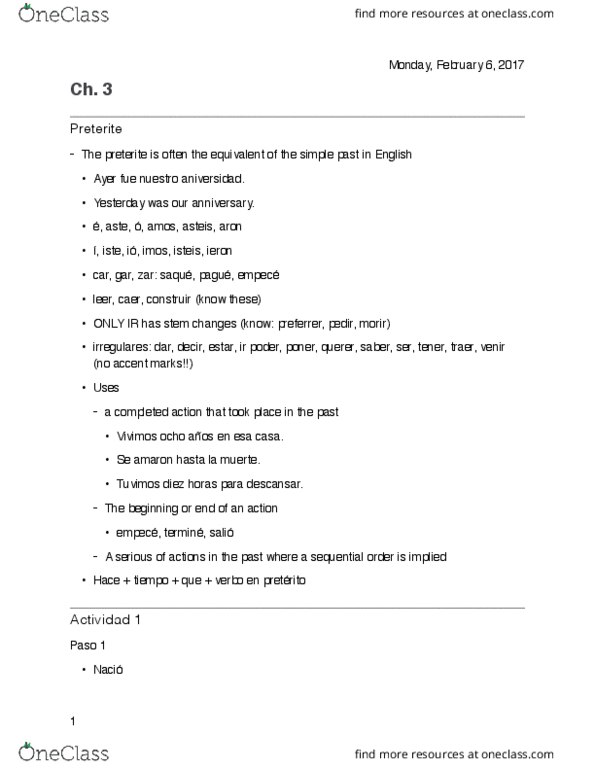 SPAN 2001 Lecture Notes - Lecture 5: Gerund, Eran, Pagu thumbnail