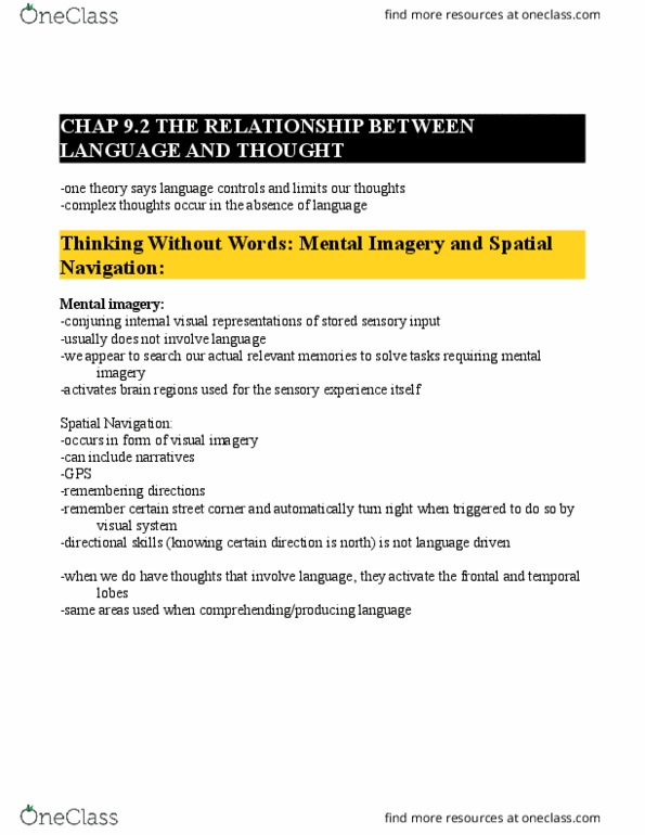 PS102 Chapter 9: the relationship between language and thought thumbnail