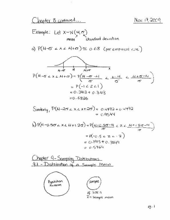 ECO220Y1 Lecture : Lecture9 - Nov17 - Ch8 (Continuous Distributions, continued) thumbnail
