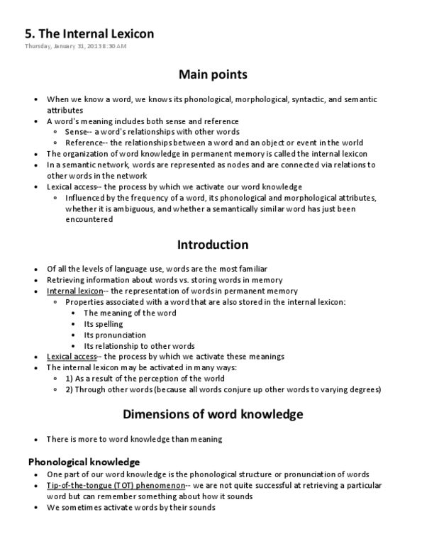 PSYC 3290 Chapter Notes -Preposition And Postposition, Denotation, Agrammatism thumbnail