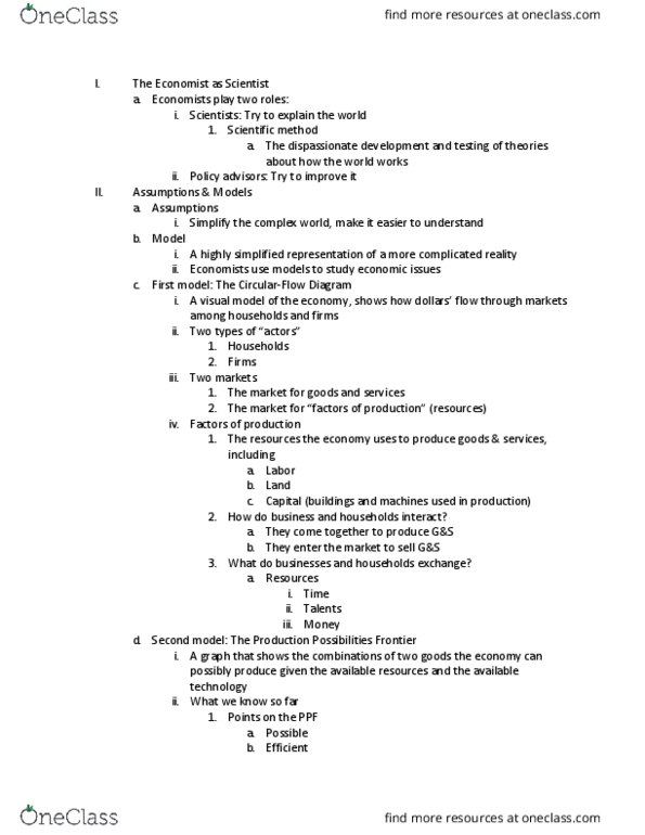 ECO 121 Chapter Notes - Chapter 2: Opportunity Cost thumbnail