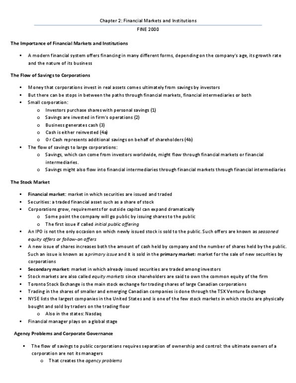 FINE 2000 Lecture Notes - Money Market, New York Mercantile Exchange, Leveraged Buyout thumbnail