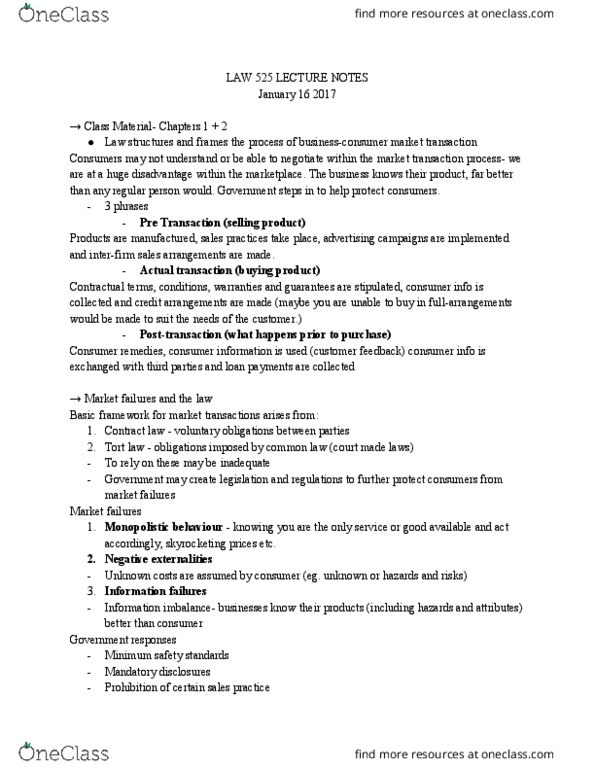 LAW 525 Chapter Notes - Chapter 1-2: Costco, Regulatory Law, Interjurisdictional Immunity thumbnail