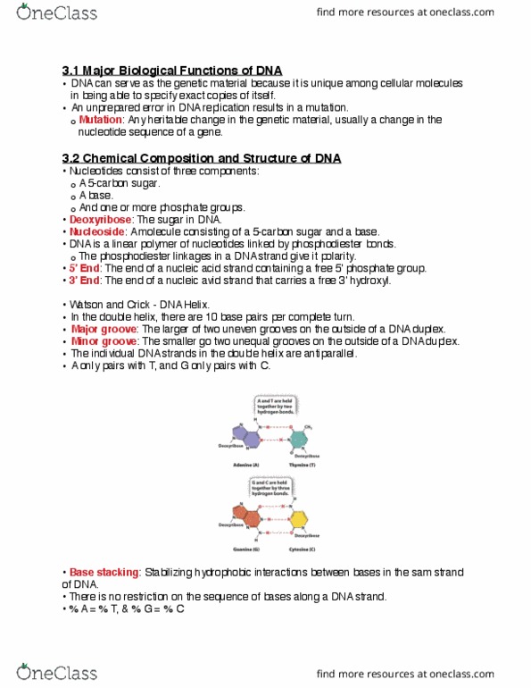 BIOLOGY 1A03 Chapter Notes - Chapter 50-74: Sydney Brenner, Matthew Meselson, Dna Supercoil thumbnail