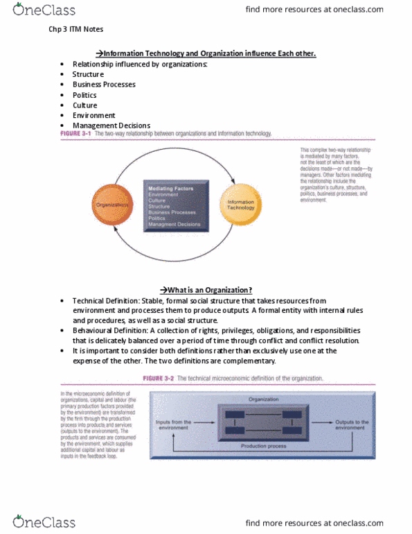 ITM 100 Lecture 3: Chapter 3 ITM notes thumbnail