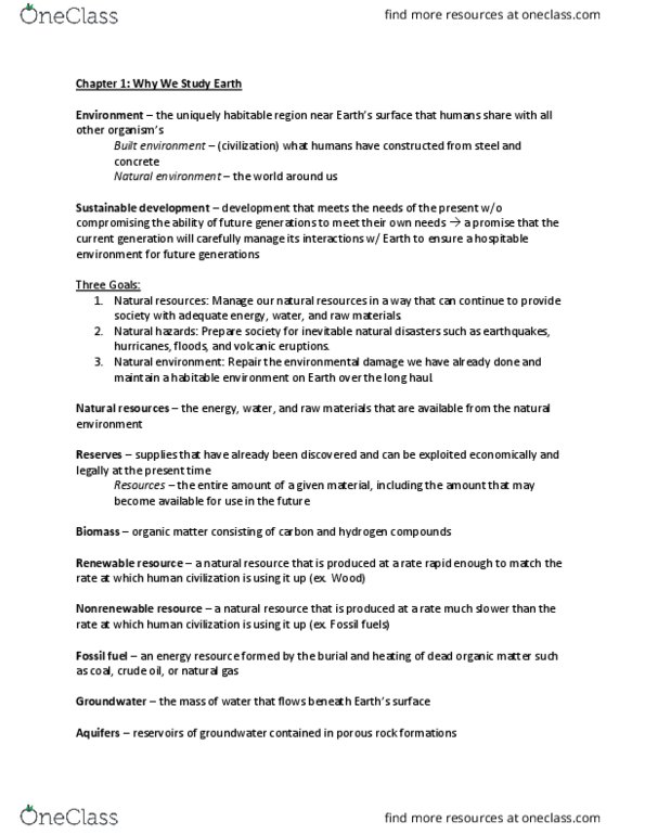 ESCI 1005 Chapter Notes - Chapter 1: Sustainable Development, Built Environment, Types Of Volcanic Eruptions thumbnail