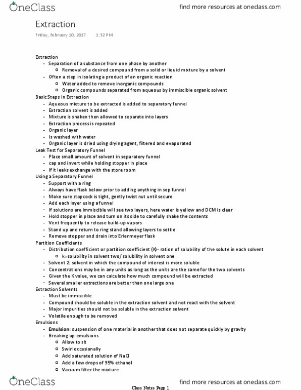 CHEM 3112 Lecture 3: Extraction thumbnail