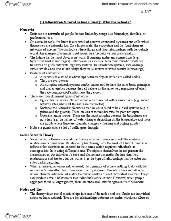 SOC 3332 Lecture Notes - Lecture 1: Relational Theory, Miso, Antisymmetric Relation thumbnail