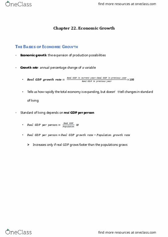 Economics 1022A/B Chapter 22: Economic Growth thumbnail