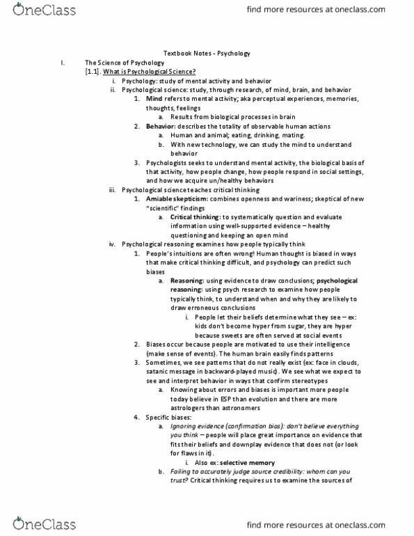 PSYCH-UA 1 Chapter Notes - Chapter 1-2: Ho People, Edward B. Titchener, Falsifiability thumbnail