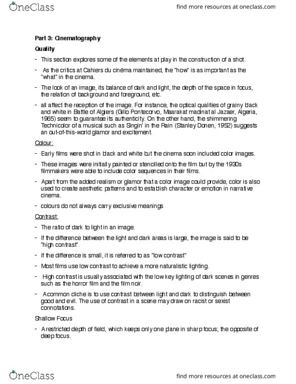 ARB 3101 Lecture Notes - Lecture 10: Darker Image, Brian Helgeland, Telephoto Lens thumbnail