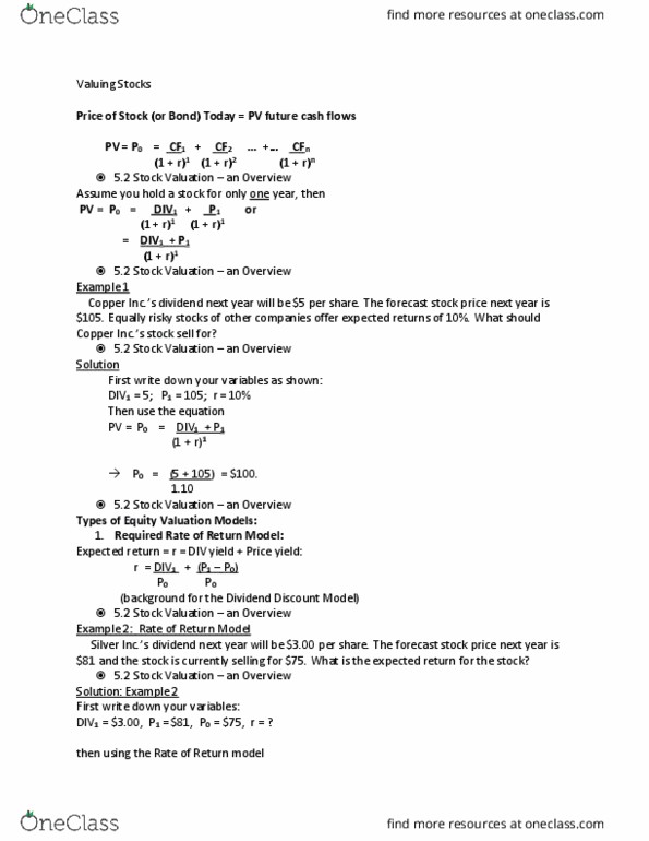 ADMS 3530 Lecture Notes - Lecture 5: Sam Groth, Google, Efficient-Market Hypothesis thumbnail