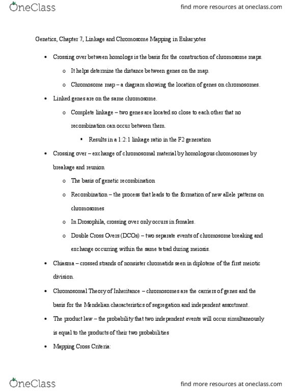 GEN-3000 Chapter Notes - Chapter 7: Negative Number, Single-Nucleotide Polymorphism, Centromere thumbnail