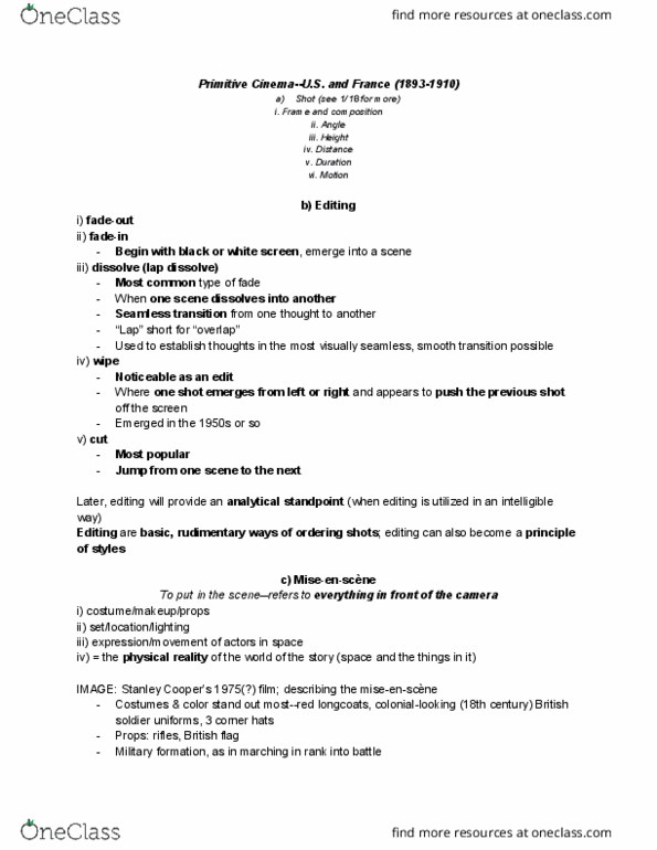 HISTART 2901 Lecture Notes - Lecture 4: Continuity Editing, Proscenium, Maria Ii Of Portugal thumbnail