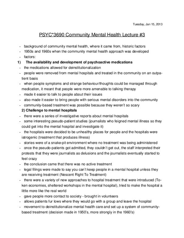 PSYC 3690 Lecture Notes - Lecture 2: Health Promotion, Pap Test, Medieval Commune thumbnail