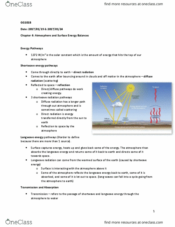 GG101 Lecture Notes - Lecture 4: Advection, Rayleigh Scattering, Refraction thumbnail