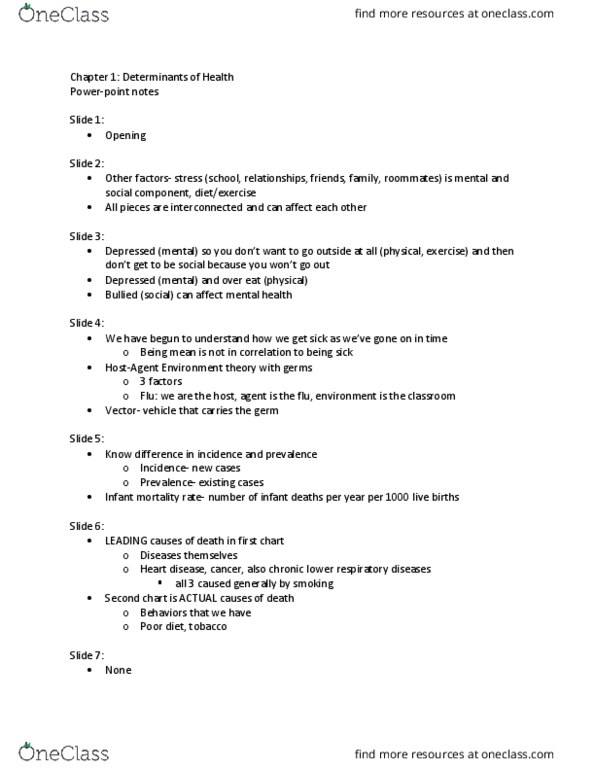 HLTH-2400 Lecture Notes - Lecture 1: Food Fortification, Cardiovascular Disease, Antibiotics thumbnail