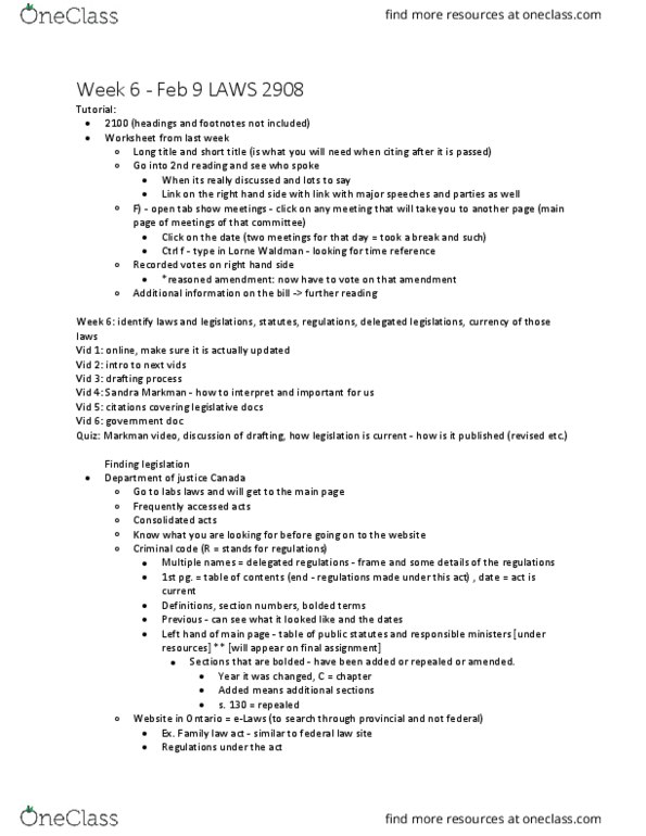 LAWS 2908 Lecture Notes - Lecture 6: Constitution Act, 1982, Constitutional Documents, Saint John Airport thumbnail