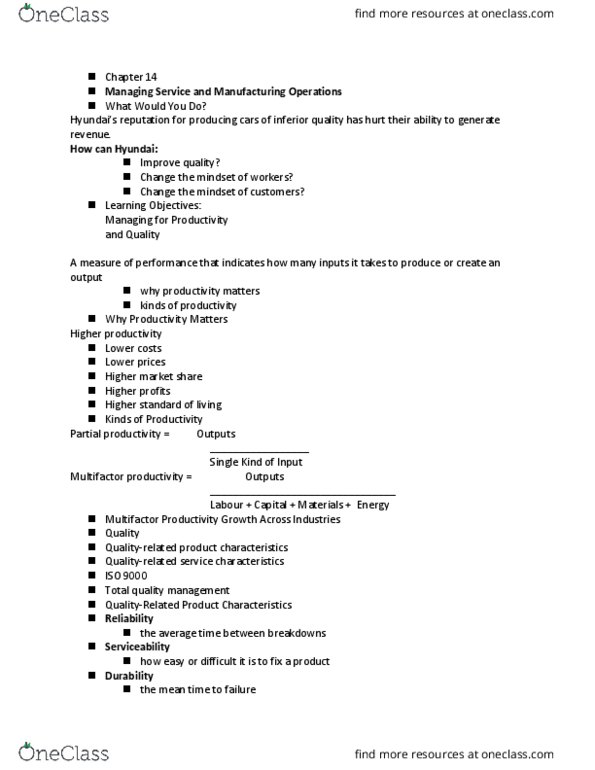 ADMS 3930 Lecture Notes - Lecture 14: Inventory Turnover, Batch Production, Economic Order Quantity thumbnail