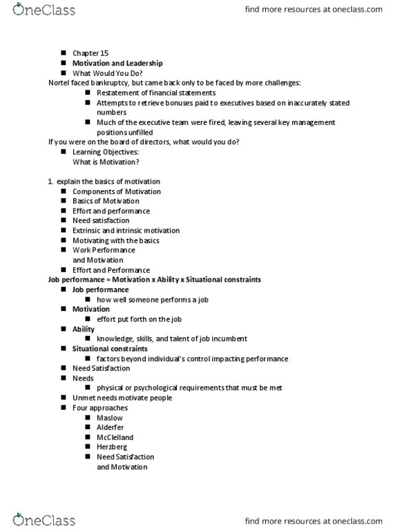 ADMS 3930 Lecture Notes - Lecture 15: Transformational Leadership, Ath, Charismatic Authority thumbnail