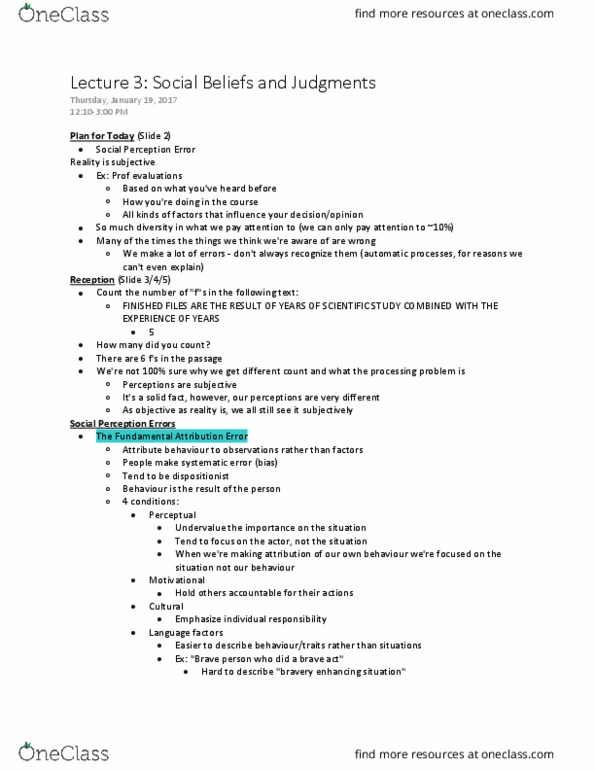 PSY220H5 Lecture Notes - Lecture 3: Confirmation Bias, Simple Math, Vending Machine thumbnail