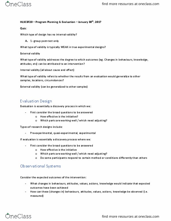 HLSC 3F20 Lecture Notes - Lecture 16: Ath, Observational Error, Grounded Theory thumbnail