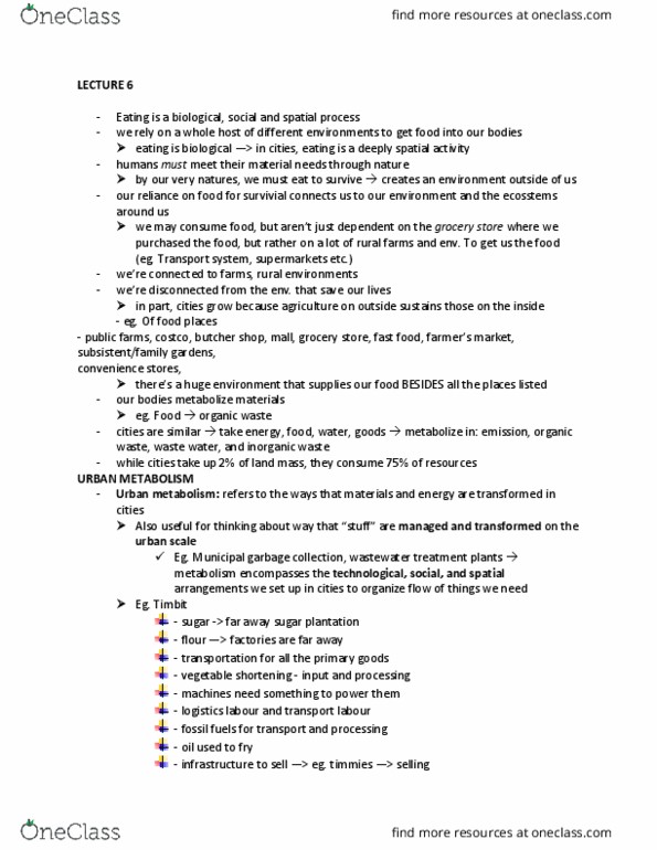 GGRA03H3 Lecture Notes - Lecture 6: Food Desert, Urban Metabolism, Timbits thumbnail
