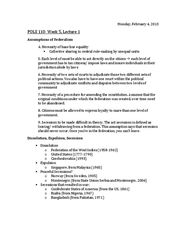 POLS 110 Lecture Notes - Rulemaking thumbnail