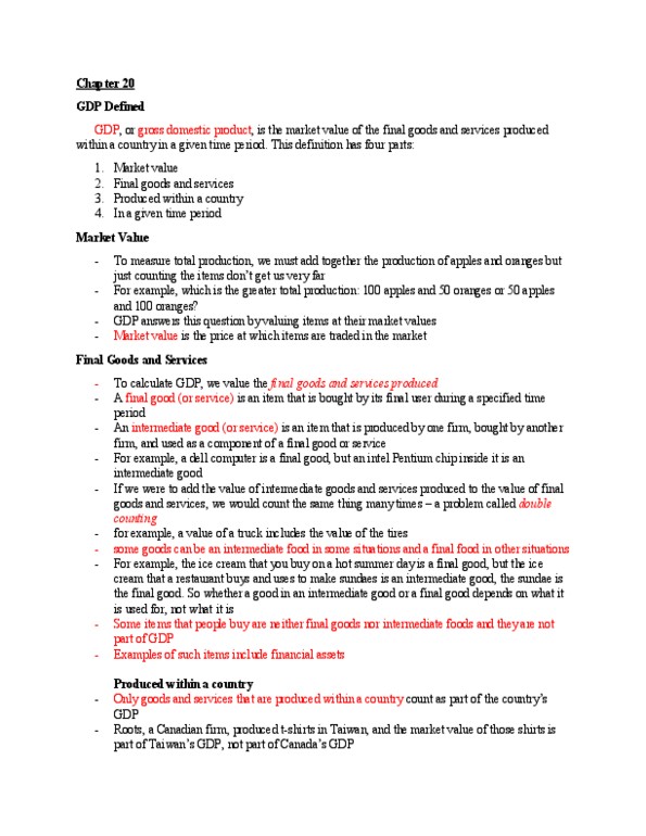 ECON 1010 Chapter 20: Chapter 20 Notes thumbnail