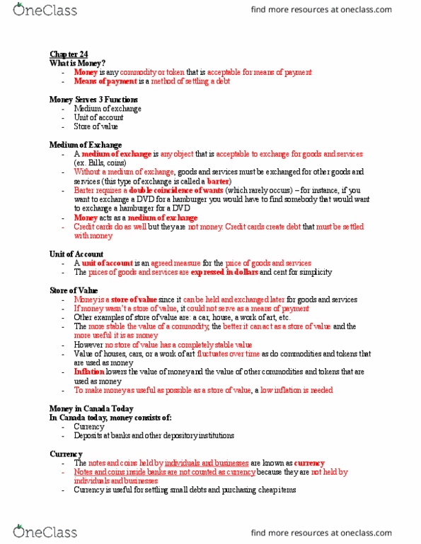 ECON 1010 Chapter 24: Chapter 24 Notes part 1 thumbnail