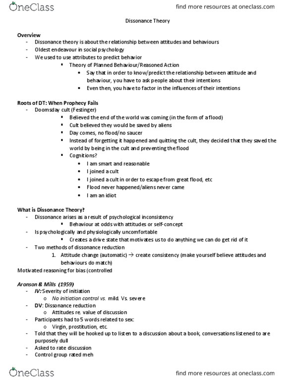 PSYCH 2C03 Lecture Notes - Lecture 3: Erving Goffman, Plat, When Prophecy Fails thumbnail