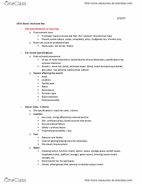 RECR 323 Chapter Notes - Chapter 3: Crowd Control, Graph Paper, Ap Site thumbnail