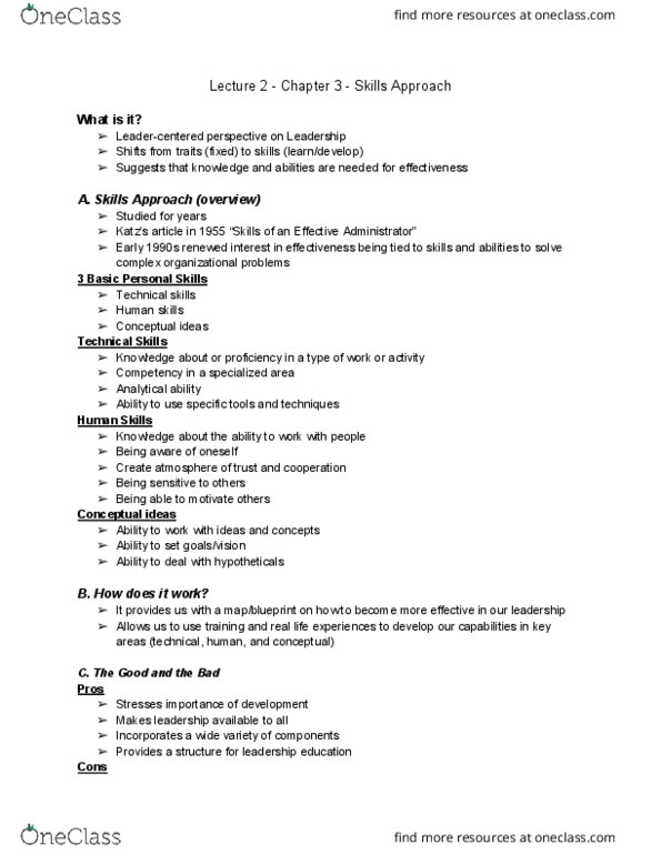 01:713:202 Lecture 2: Chapter 3 - Skills Approach thumbnail