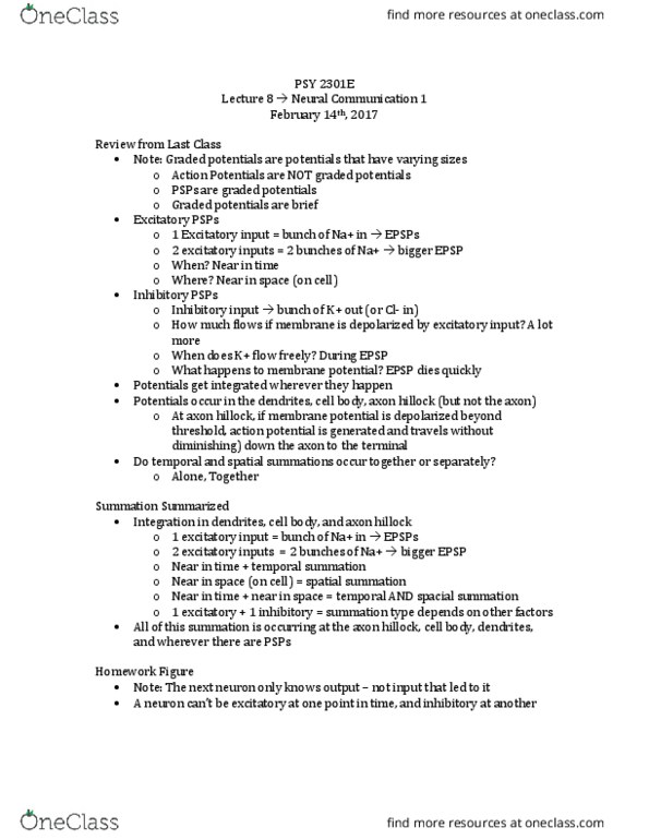 PSY 2301 Lecture Notes - Lecture 8: Smooth Muscle Tissue, Cannabinoid, Bc1 thumbnail