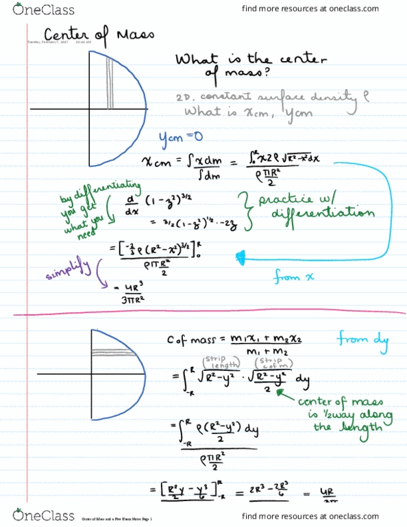 PHY 2060 Lecture 10: Center of Mass and a Few Exam Notes thumbnail