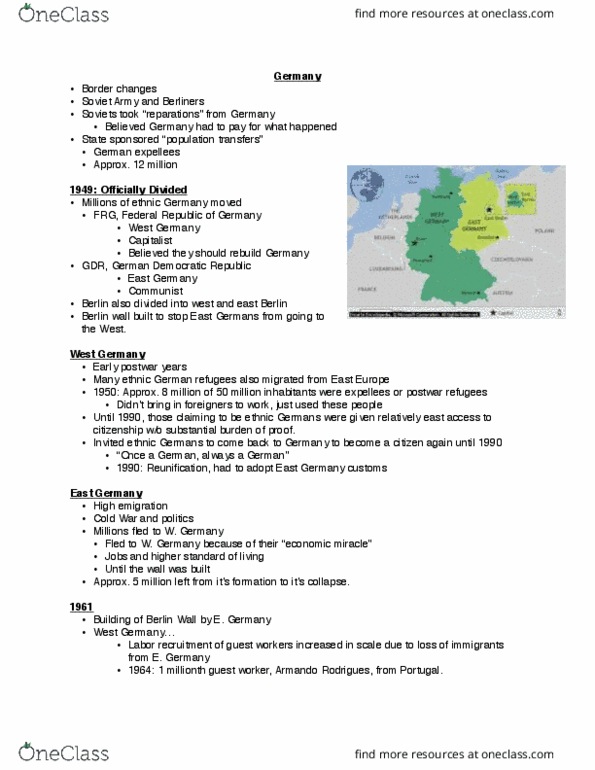 ISS 230 Lecture Notes - Lecture 5: Marshall Plan, Xenophobia, 1973 Oil Crisis thumbnail