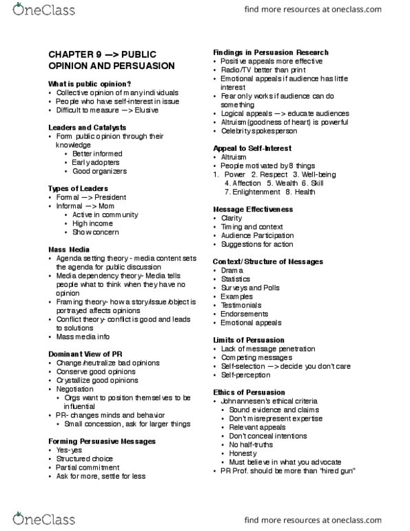 ADV 260 Lecture Notes - Lecture 9: Mass Media thumbnail