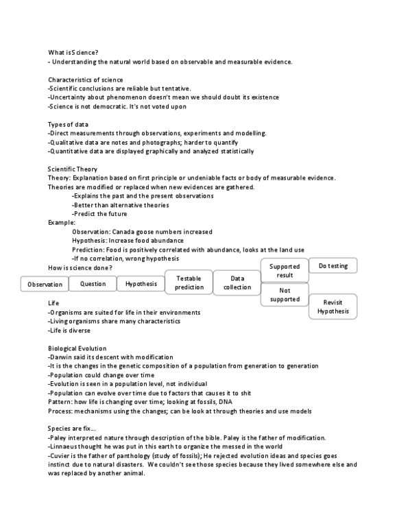 BIOL 1004 Lecture Notes - Lecture 1: Canada Goose, Qualitative Property, Carl Linnaeus thumbnail