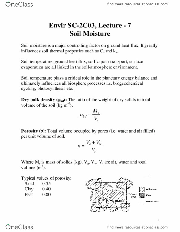 EARTHSC 2C03 Lecture Notes - Lecture 7: Gypsum, Electrical Resistance And Conductance, Hydraulic Conductivity thumbnail